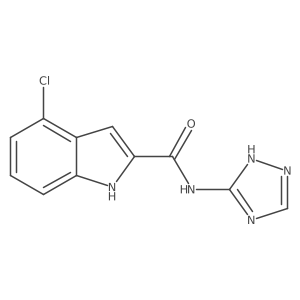 4-chloro-N-(4H-1,2,4-triazol-3-yl)-1H-indole-2-carboxamide结构式