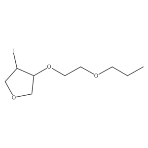 3-Iodo-4-(2-propoxyethoxy)oxolane结构式