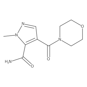 1-Methyl-4-(morpholine-4-carbonyl)-1H-pyrazole-5-carboxamide结构式
