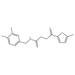 2-((3,4-Dimethylbenzyl)amino)-2-oxoethyl 5-methylthiophene-2-carboxylate Structure