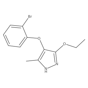 4-(2-bromophenoxy)-3-ethoxy-5-methyl-1H-pyrazole结构式
