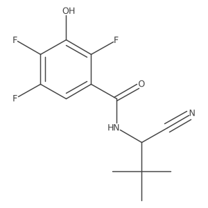 N-(1-Cyano-2,2-dimethylpropyl)-2,4,5-trifluoro-3-hydroxybenzamide Structure