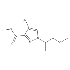 methyl 4-amino-1-(1-methoxypropan-2-yl)-1H-pyrazole-3-carboxylate结构式