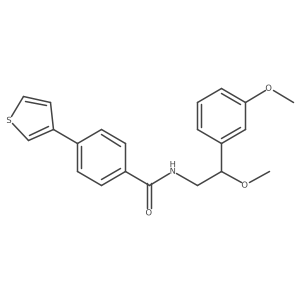 N-(2-methoxy-2-(3-methoxyphenyl)ethyl)-4-(thiophen-3-yl)benzamide Structure