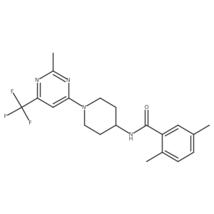 2,5-dimethyl-N-{1-[2-methyl-6-(trifluoromethyl)pyrimidin-4-yl]piperidin-4-yl}benzamide Structure