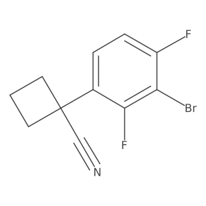 1-(3-Bromo-2,4-difluorophenyl)cyclobutane-1-carbonitrile Structure