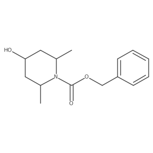 N-benzyloxycarbonyl-2,6-dimethyl-4-hydroxypiperidine结构式