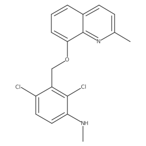 8-(2,6-Dichloro-3-methylaminobenzyloxy)-2-methylquinoline Structure
