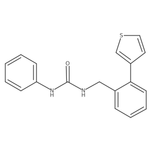1-Phenyl-3-(2-(thiophen-3-yl)benzyl)urea结构式