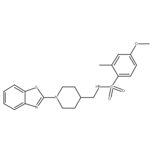 N-((1-(benzo[d]thiazol-2-yl)piperidin-4-yl)methyl)-4-methoxy-2-methylbenzenesulfonamide结构式