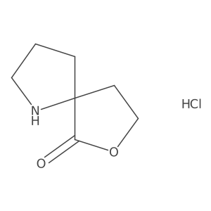 7-Oxa-1-azaspiro[4.4]nonan-6-one hydrochloride结构式