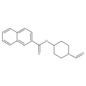 1-Formylpiperidin-4-yl quinoline-2-carboxylate Structure