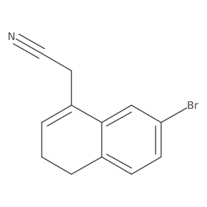 2-(7-Bromo-3,4-dihydronaphthalen-1-yl)acetonitrile结构式