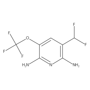 3-(Difluoromethyl)-5-(trifluoromethoxy)pyridine-2,6-diamine Structure