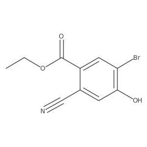 Ethyl 5-bromo-2-cyano-4-hydroxybenzoate结构式