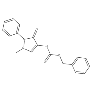 N-(2,3-dihydro-1-methyl-3-oxo-2-phenyl-1H-pyrazol-4-yl)carbamic acid phenylmethyl ester结构式