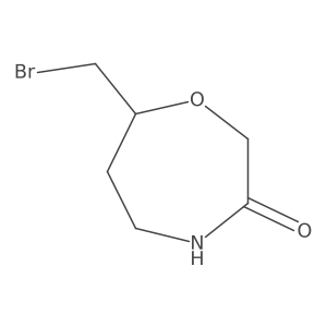 7-(Bromomethyl)-1,4-oxazepan-3-one Structure