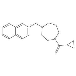 1-Cyclopropanecarbonyl-4-[(naphthalen-2-yl)methyl]-1,4-diazepane结构式
