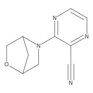 3-{2-Oxa-5-azabicyclo[2.2.1]heptan-5-yl}pyrazine-2-carbonitrile Structure