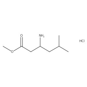 Methyl 3-amino-5-methylhexanoate hydrochloride Structure