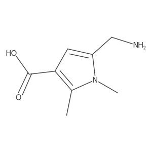 5-(Aminomethyl)-1,2-dimethyl-1H-pyrrole-3-carboxylic acid Structure