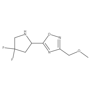 5-(4,4-Difluoropyrrolidin-2-yl)-3-(methoxymethyl)-1,2,4-oxadiazole结构式