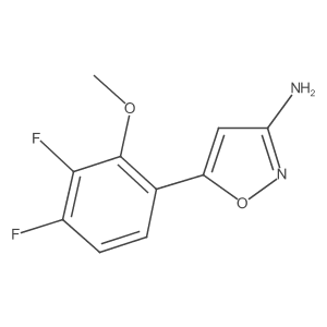 5-(3,4-Difluoro-2-methoxyphenyl)-1,2-oxazol-3-amine结构式