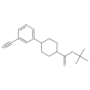 Tert-butyl 4-(5-cyanopyridin-3-yl)piperidine-1-carboxylate Structure