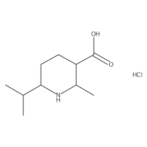 2-Methyl-6-(propan-2-yl)piperidine-3-carboxylic acid hydrochloride结构式