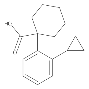1-(2-Cyclopropylphenyl)cyclohexane-1-carboxylic acid结构式
