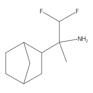 2-{Bicyclo[2.2.1]heptan-2-yl}-1,1-difluoropropan-2-amine Structure