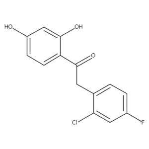 2-(2-Chloro-4-fluorophenyl)-1-(2,4-dihydroxyphenyl)ethanone结构式