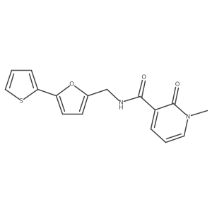 1-methyl-2-oxo-N-((5-(thiophen-2-yl)furan-2-yl)methyl)-1,2-dihydropyridine-3-carboxamide Structure