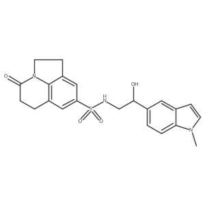 N-(2-hydroxy-2-(1-methyl-1H-indol-5-yl)ethyl)-4-oxo-2,4,5,6-tetrahydro-1H-pyrrolo[3,2,1-ij]quinoline-8-sulfonamide结构式