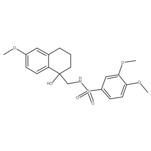 N-((1-hydroxy-6-methoxy-1,2,3,4-tetrahydronaphthalen-1-yl)methyl)-3,4-dimethoxybenzenesulfonamide结构式