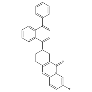 2-(2-benzoylbenzoyl)-8-fluoro-3,4-dihydro-1H-dipyrido[1,2-a:4',3'-d]pyrimidin-11(2H)-one结构式