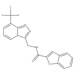 N-((8-(trifluoromethyl)-[1,2,4]triazolo[4,3-a]pyridin-3-yl)methyl)benzo[b]thiophene-2-carboxamide Structure