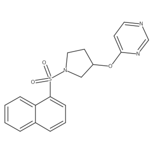 4-((1-(Naphthalen-1-ylsulfonyl)pyrrolidin-3-yl)oxy)pyrimidine结构式