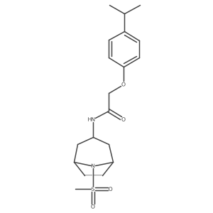 2-(4-isopropylphenoxy)-N-(8-(methylsulfonyl)-8-azabicyclo[3.2.1]octan-3-yl)acetamide结构式