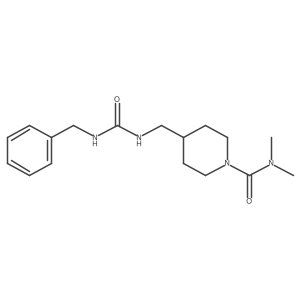 4-((3-benzylureido)methyl)-N,N-dimethylpiperidine-1-carboxamide结构式