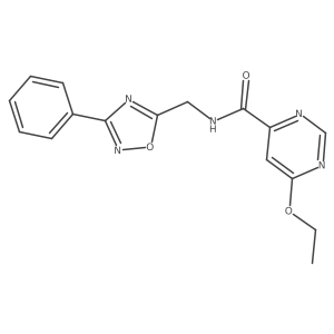 6-ethoxy-N-[(3-phenyl-1,2,4-oxadiazol-5-yl)methyl]pyrimidine-4-carboxamide Structure