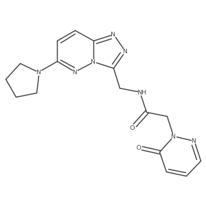 2-(6-oxopyridazin-1(6H)-yl)-N-((6-(pyrrolidin-1-yl)-[1,2,4]triazolo[4,3-b]pyridazin-3-yl)methyl)acetamide Structure