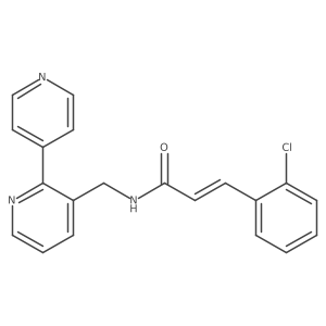 (E)-N-([2,4'-bipyridin]-3-ylmethyl)-3-(2-chlorophenyl)acrylamide Structure