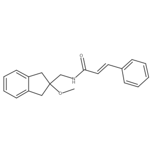 N-((2-methoxy-2,3-dihydro-1H-inden-2-yl)methyl)cinnamamide结构式