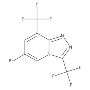 6-Bromo-3,8-bis(trifluoromethyl)-[1,2,4]triazolo[4,3-a]pyridine结构式