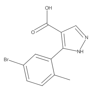 5-(5-bromo-2-methylphenyl)-1H-pyrazole-4-carboxylic acid结构式