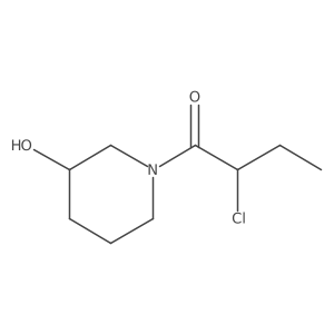 2-Chloro-1-(3-hydroxypiperidin-1-yl)butan-1-one结构式