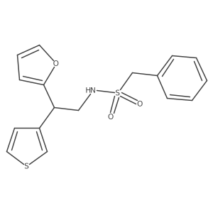 N-[2-(furan-2-yl)-2-(thiophen-3-yl)ethyl]-1-phenylmethanesulfonamide结构式