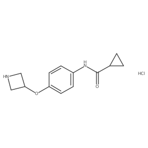 N-(4-(azetidin-3-yloxy)phenyl)cyclopropanecarboxamide hydrochloride结构式