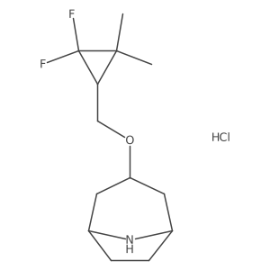 3-[(2,2-Difluoro-3,3-dimethylcyclopropyl)methoxy]-8-azabicyclo[3.2.1]octane hydrochloride结构式